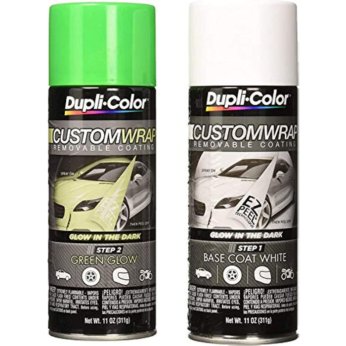 Dupli Color ECWRC8710 Custom Wrap Glow in The Dark Green 2 Pack