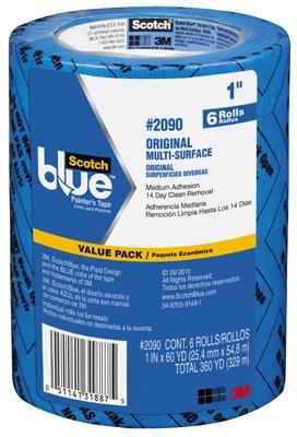 3M 1 Blue 2090-24EVP.94 in. x 60 yd. Scotch Painters Tape Value Pack - 2 Packs of 6, 12 Total