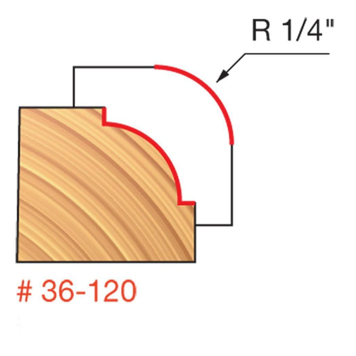 Freud 36-120: 1/4" Radius Beading Bit with 1/2" Shank