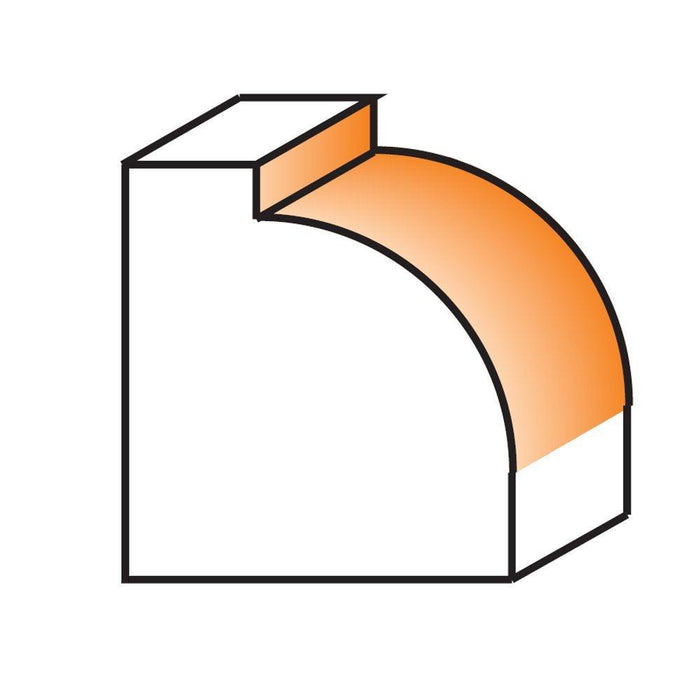 CMT 838.190.11 Roundover Bit, 1/4-Inch Shank, 1/8-Inch Radius, Carbide-Tipped