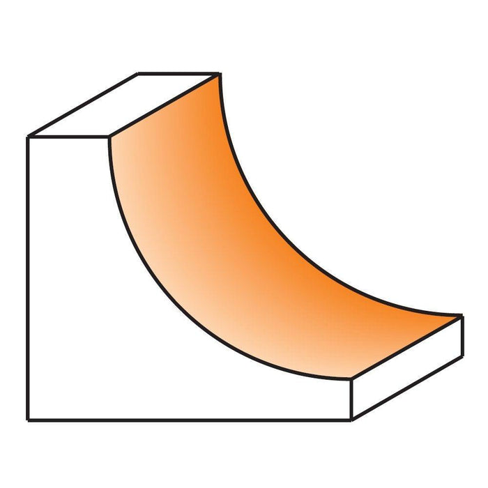 CMT 837.850.11 Cove Bit, 1/2-Inch Shank, 1/2-Inch Radius, Carbide-Tipped
