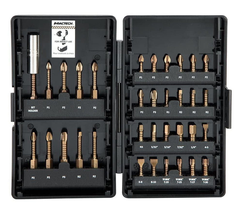 Screwdriver Bit Set,34 Pieces,1/4" Shank