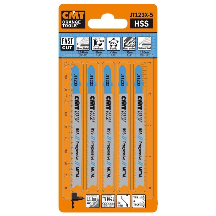 CMT JT123X-5 Jig Saw Blades for Metal β 5-Pack