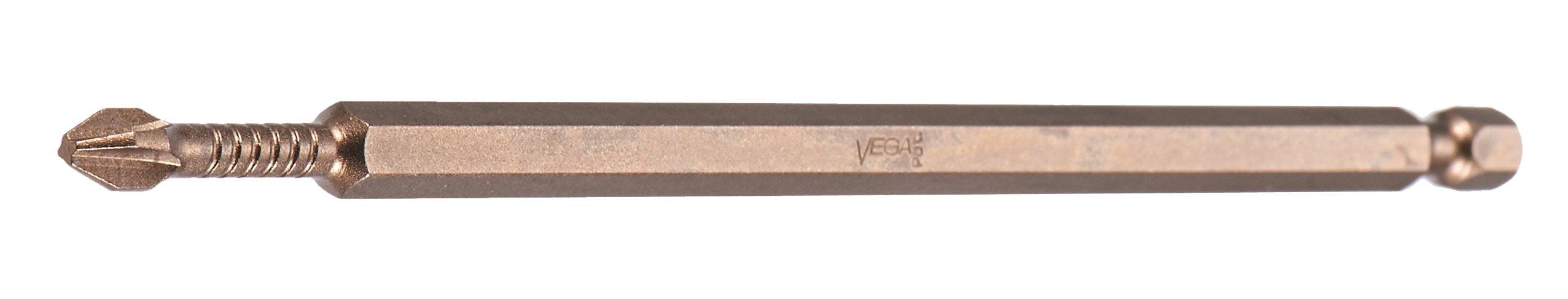 VEGA Industries #2 Phillips Impact Driver Bits. Professional Grade Impactech Impact Grade #2 Phillip 6inch Extra Long Bits. (Pack of 3) P1150P2A-3, Phillips #2 #81