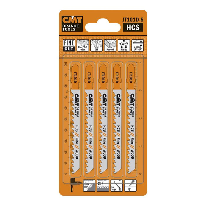 CMT JT344D-5 Jig Saw Blades for Wood β 5-Pack
