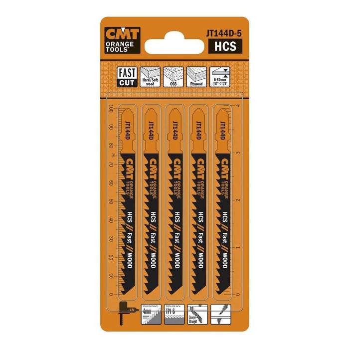CMT JT144D-5 Jig Saw Blades for Wood 5-Pack