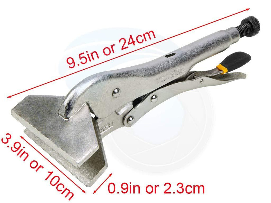 Tolsen 10-inch Steel Vise Holding Welding Sheet Clamp Grip Locking Pliers