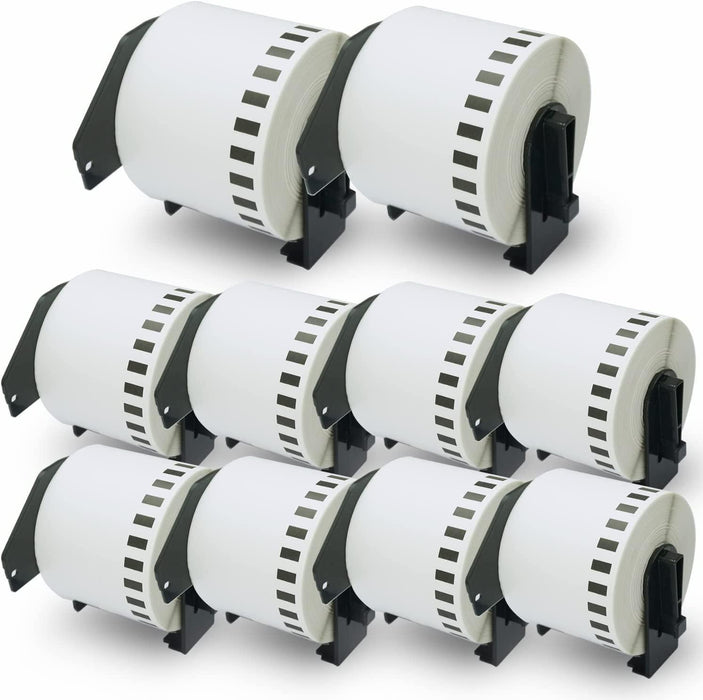 10 Rolls Brother compatible DK-2205 Continuous Paper Label Roll, Cut-to-Length Label, 2.4” x 100 Feet, for Use with All QL Label Printers (BND01657)