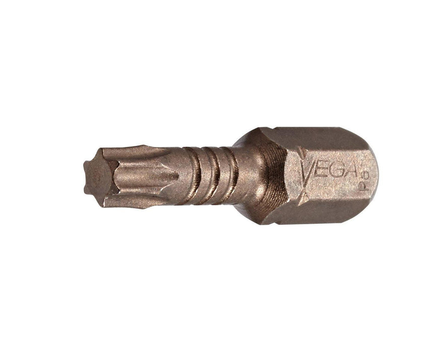 VEGA T15 TORX Impact Driver Bits. Impactech Professional Grade Impact Grade T-15 TORX 1" Bits. (Pack of 10) P125T15A-10
