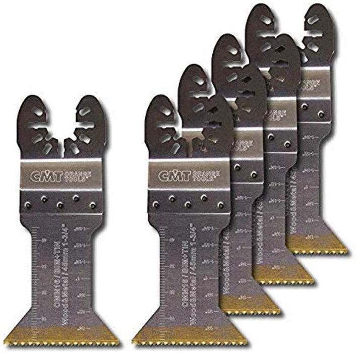 CMT OMM16-X5 5 Pcs Plunge & Flush-Cut Blade for Wood & Metal Extra Long Life Quick Release Oscillator Multicutter,