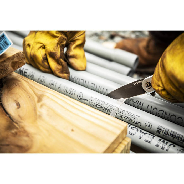 Crescent 3-1/4 Inch Drop Point Aluminum Handle Pocket Knife - CPK325A