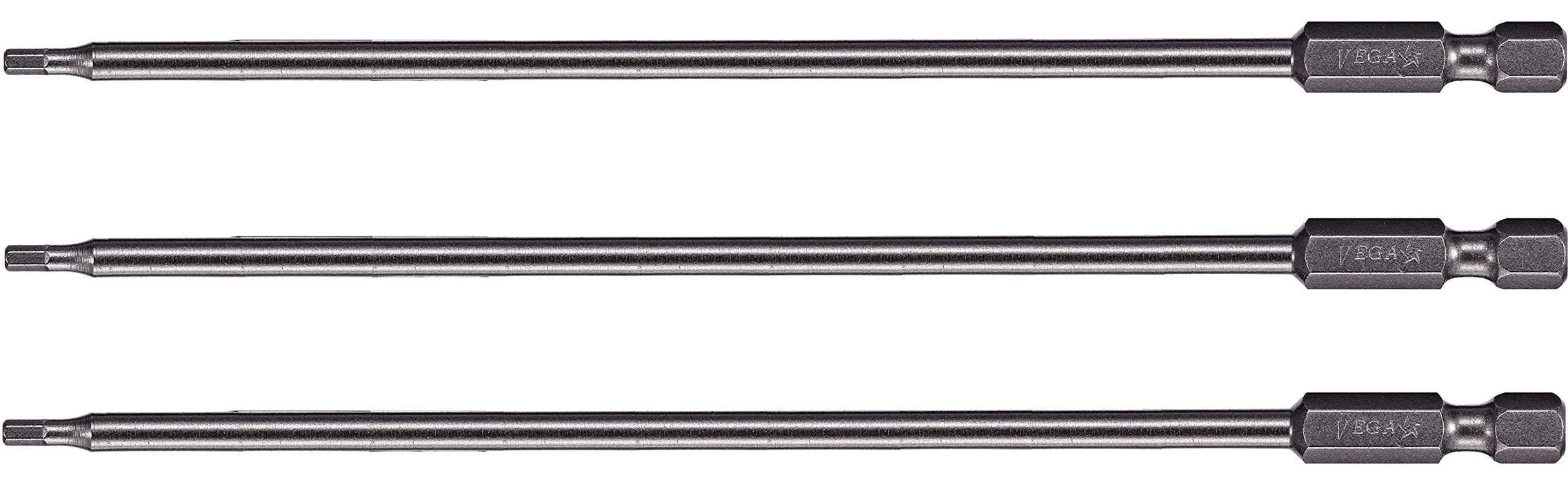 VEGA 7/32" Hex Power Bits. Professional Grade ¼ Inch Hex Shank 7/32", 6 Inch Power Bits. 1150H1464A-3 (Pack of 3)
