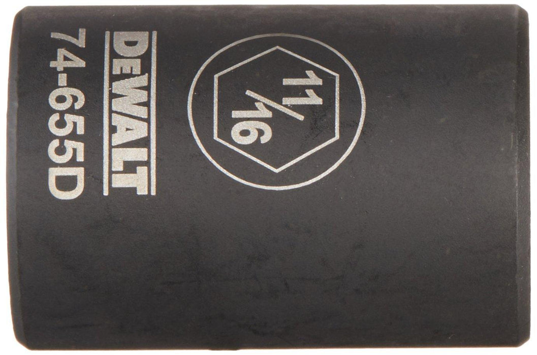 DEWALT 1/2" Drive Impact Socket 6 PT 11/16"
