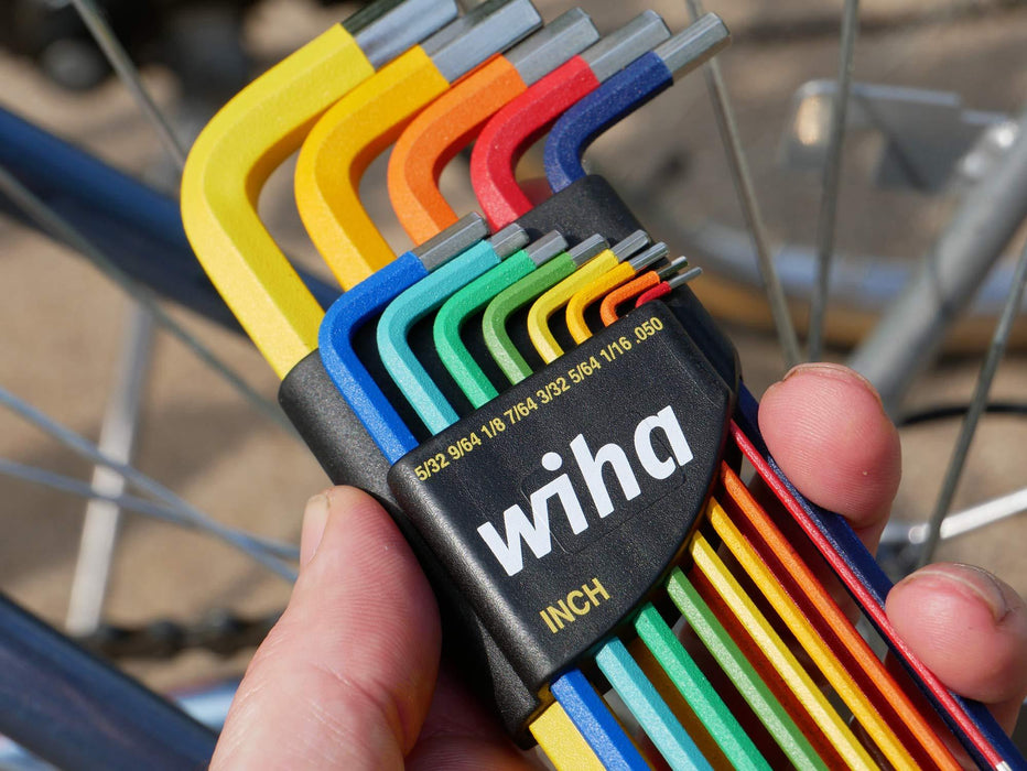 Wiha 13 Piece Ball End Color Coded Hex L-Key Set - SAE