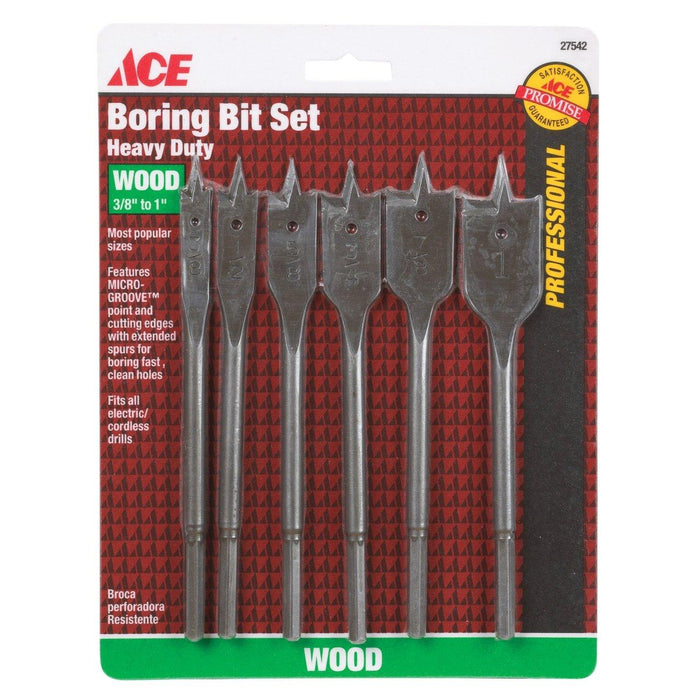 Ace 6 Pc. Wood Boring Bit Set (27542n)