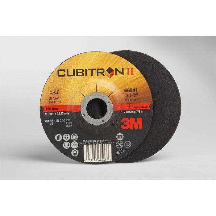 51115-66541 3M Cubitron II Cut-Off Wheel,Type 27,6"x0.045"x7/8",3M ID#/6044028260-5