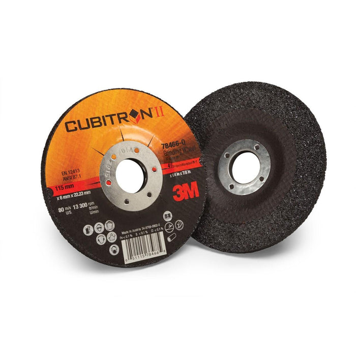 7100086894 3M™ Cubitron™ II Wheel, Depressed Center, Right Angle, 36+ Grit