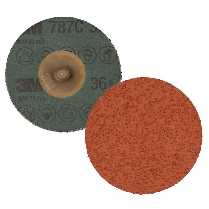 7100100980 3M™ Roloc™ 787C Disc, Coated, 4 Inch Dia, 36 Grit, 12000 rpm
