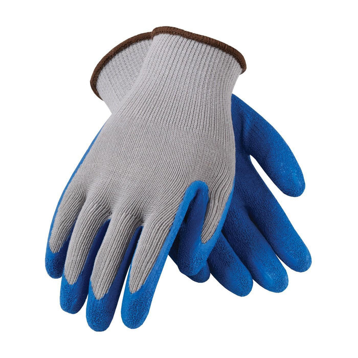 39-1310/L PIP G-Tek Cl Golves,Economy Grade,"Crinkle Grip",Blue,Shell: Gray Cotton/Polyester