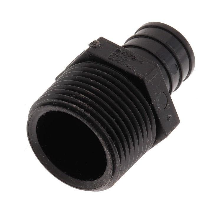 3/4" Poly PEX Crimp x 3/4" NPT Male Adapter 100 pack