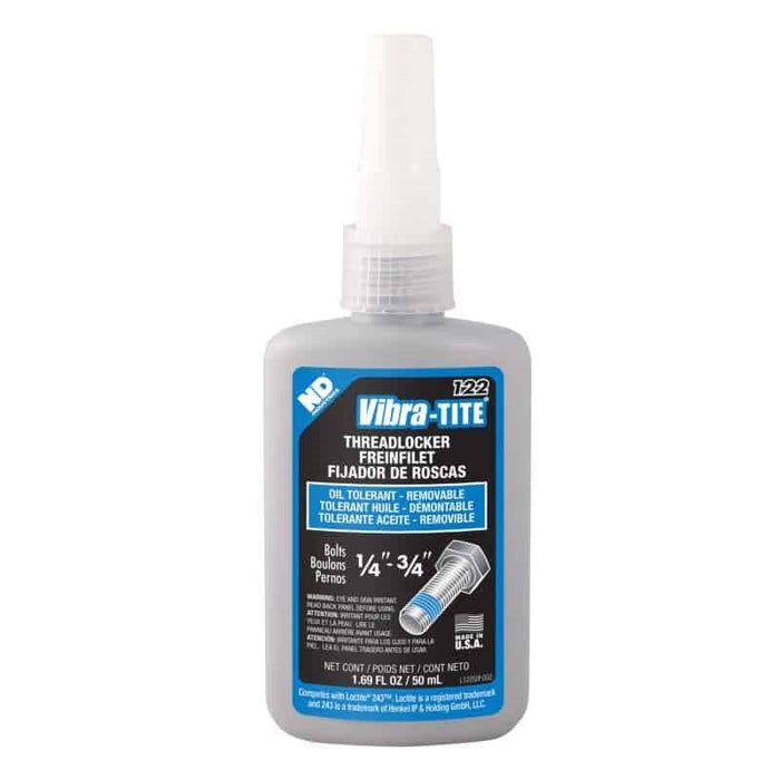 12250 Vibra-Tite Thread Sealant, Removable, Blue, 50 ml