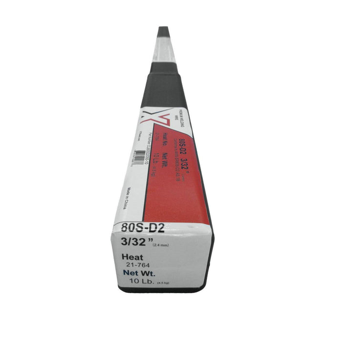10-Pack CL70S206210 XTRweld ER70S-2 Filler Metal, 10 LB, Mild Steel, 1/16 Inch Dia