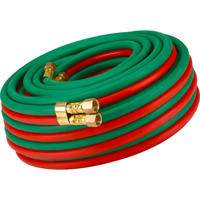 HTWR14BB-100 XTRweld Twin Hose Grade R, BB Fittings, VD, 1/4", 100'