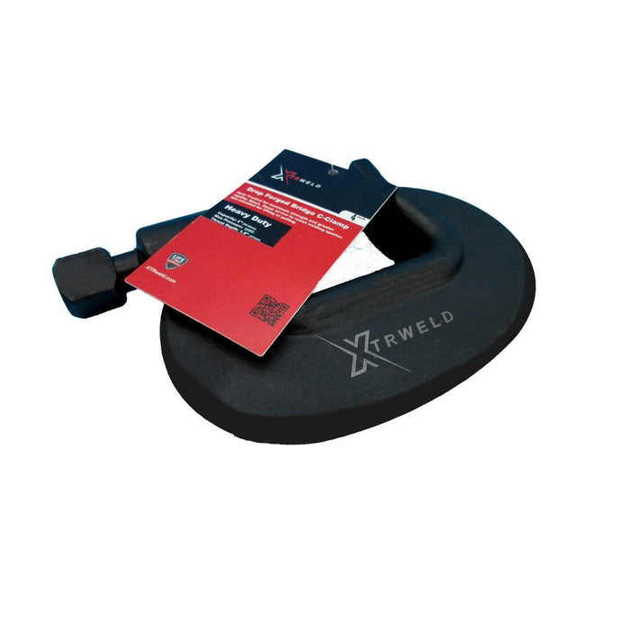 TCCB0420000HS XTRweld Clamp, 4.5", C, DF, Bridge, 20000 PSI, Steel, Black Oxide