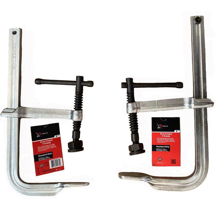 TCFF204800HS XTRweld Clamp, F, 4800 PSI, 3-Pc Swivel Pad, Steel, Chrome Plated