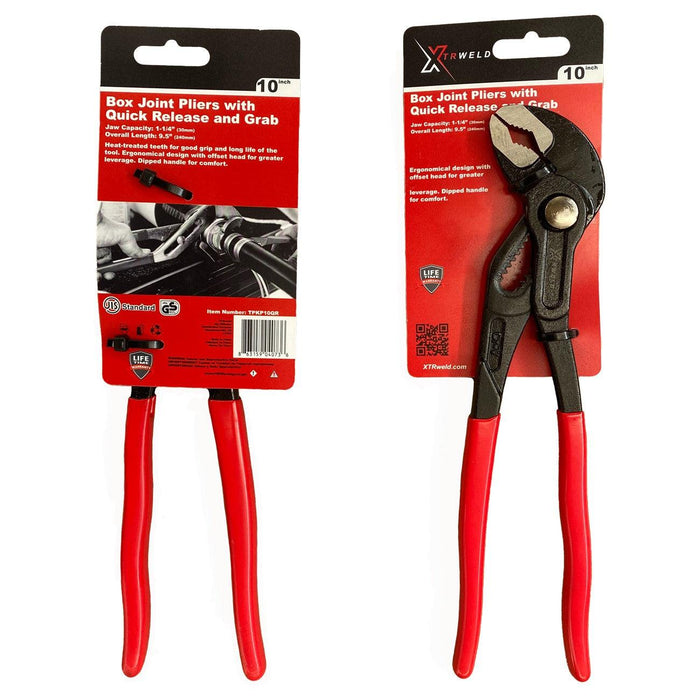 TPKP10QR XTRweld Groove Joint Pliers, 10in, Steel Black Oxide