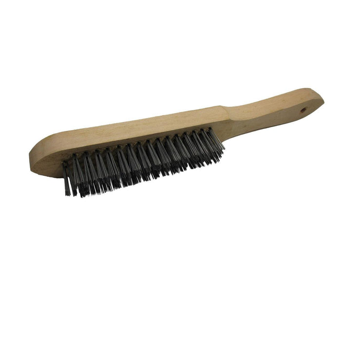 BRHMS4W XTRweld Scratch Brush with 4x16 Carbon Steel Bristles, Shoe Handle