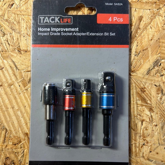 TACKLife impact grade socket adapter/extension bit set 4pc