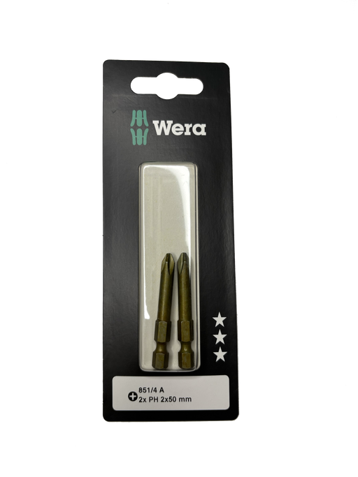 Wera 851/4 A PH 2 x 50 mm SB (2 Pcs) - Pack of 5 05136356001, view 2