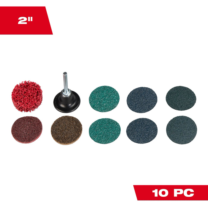 Milwaukee 49-92-9000 10-Piece 2in. Quick Change Disc Kit, main product view
