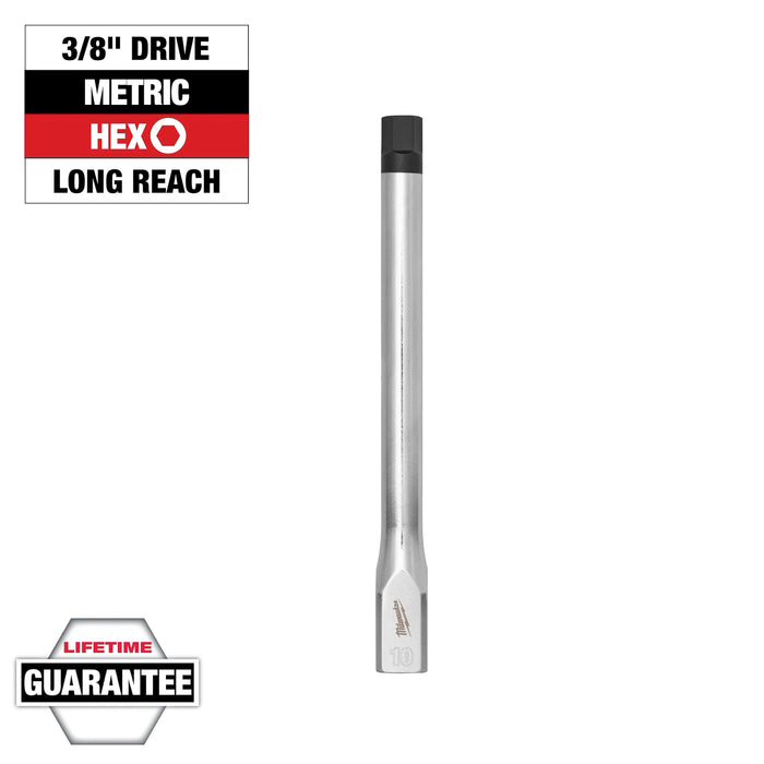 Milwaukee 3/8in. Drive 10mm Long Hex Bit Socket, 45-34-1088, main product view