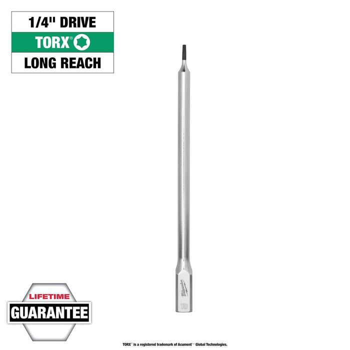 Milwaukee 1/4in. Drive T8 Long TORX® Bit Socket, 45-34-1061, main product view