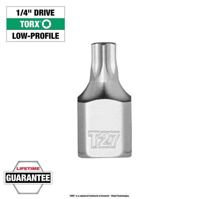 Milwaukee 1/4in. Drive T27 Low-Profile TORX® Bit Socket, 45-34-1109, main product view