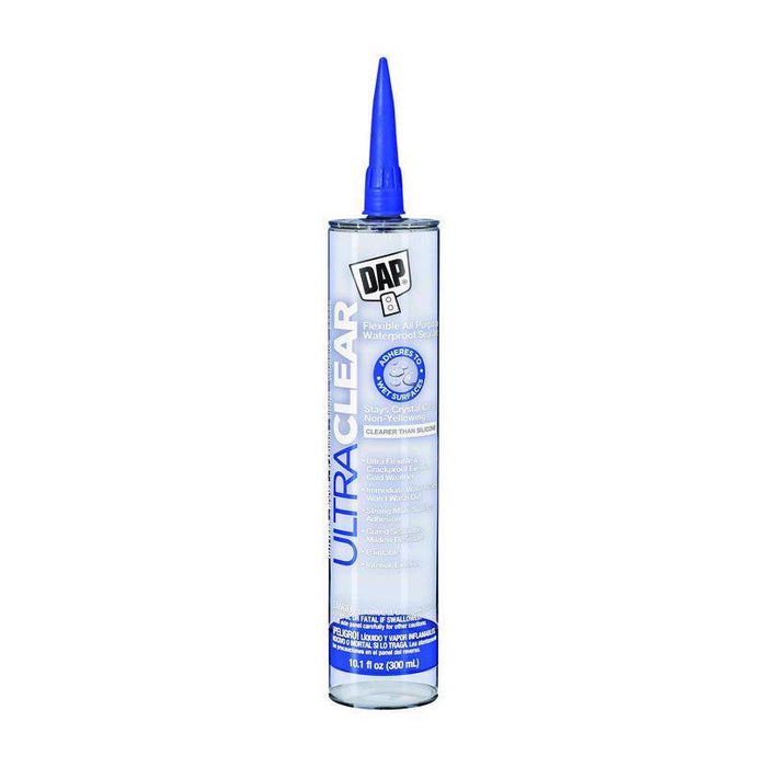 DAP Ultra Clear Clear Synthetic Rubber All Purpose Waterproof Sealant 10.1 oz