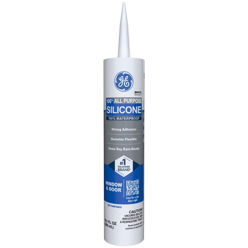 GE Window & Door White Silicone 1 Window and Door Caulk Sealant 10.1 oz