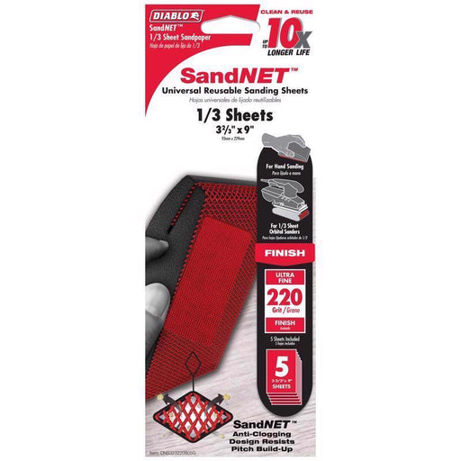 SANDING SHEET 220GR 5PK