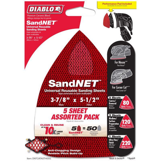 SANDING PAD ASSORTD 5PK