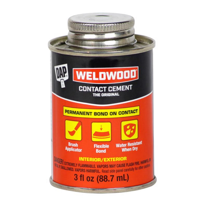 DAP Weldwood High Strength Rubber Tan Contact Cement 3 oz