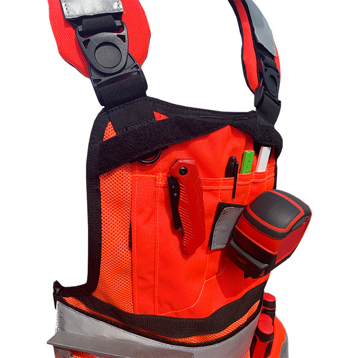 JourneyMESH™ Tool Chest Rig with Cargo Pockets V2- HiViz Orange