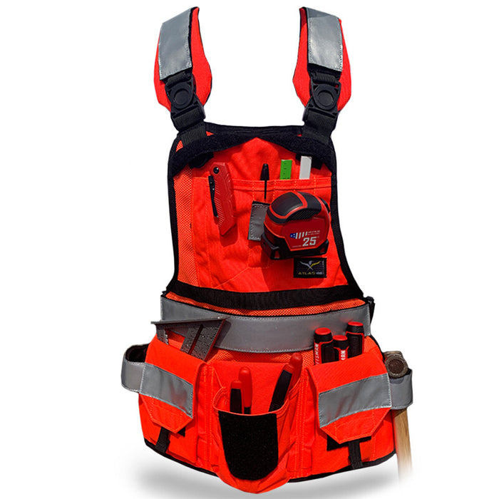 JourneyMESH™ Tool Chest Rig with Cargo Pockets V2- HiViz Orange