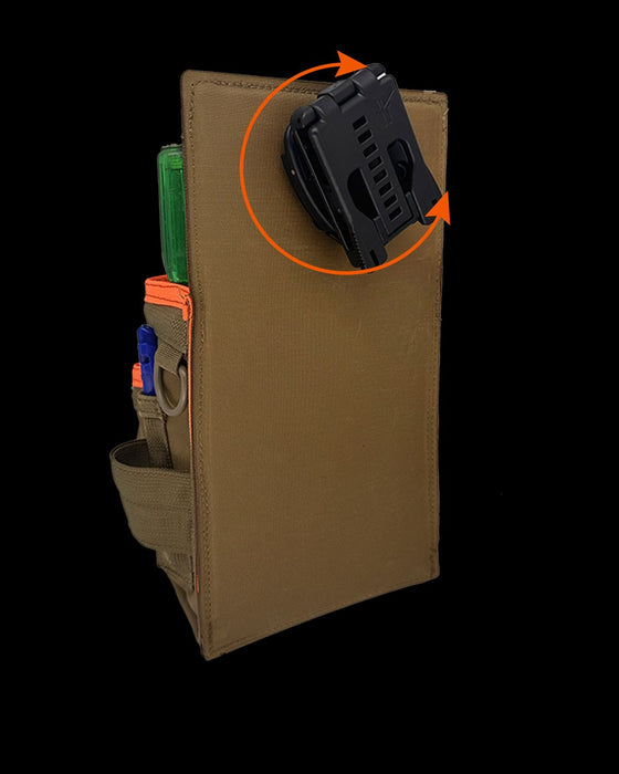 Compact Double Stack Tool Pouch ROTATE/QUICK RELEASE Coyote/Orange