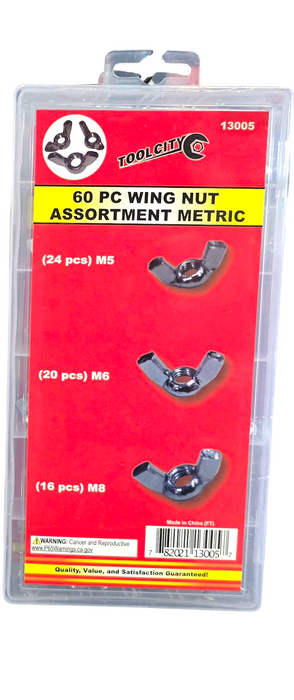 75 PC WING NUT ASSORTMENT- METRIC