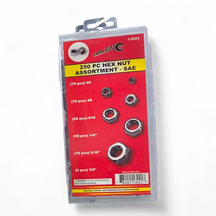 300 PC HEX NUT ASSORTMENT - SAE