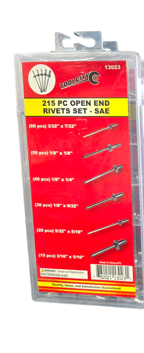 300 PC OPEN END RIVETS SET - SAE