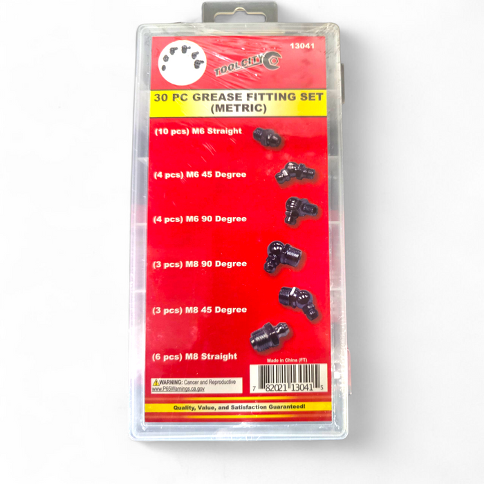 30 PC GREASE FITTING SET (METRIC)