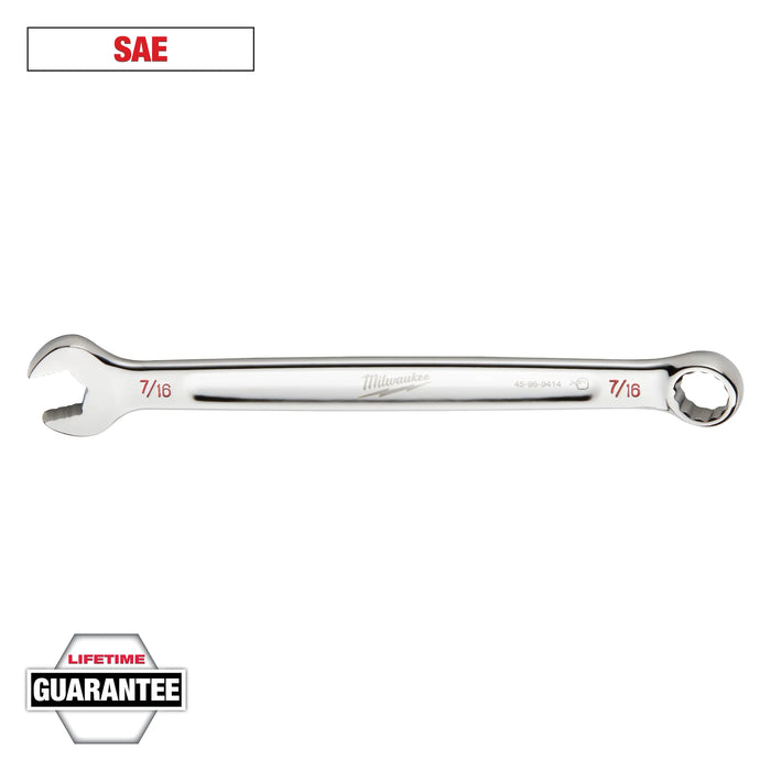 Milwaukee 7/16 in. X 7/16 in. SAE Combination Wrench 1 pc 45-96-9414, main product view